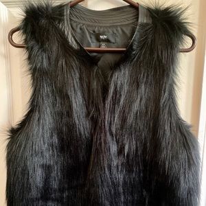 Fun Faux Fur Black Vest
